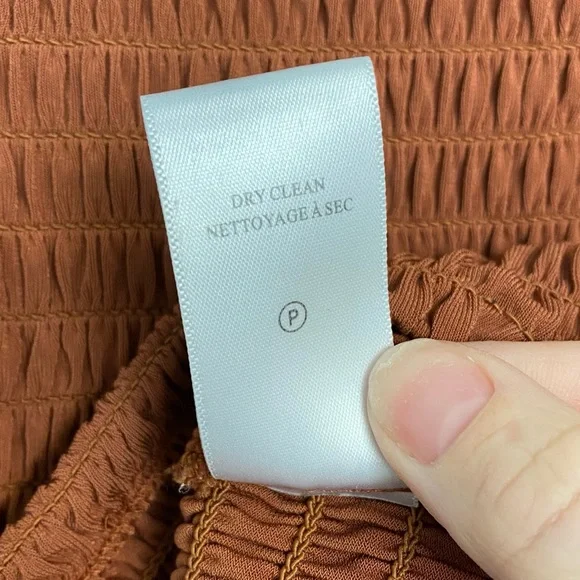 A.L.C. Dana Smocked Top in Deep Amber - Picture 11 of 11